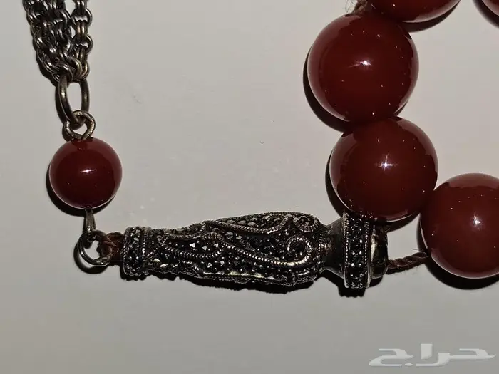 مسباح عقيق طبيعي فاخر - سبحة من فايندرا جديدة آخر حبة 5