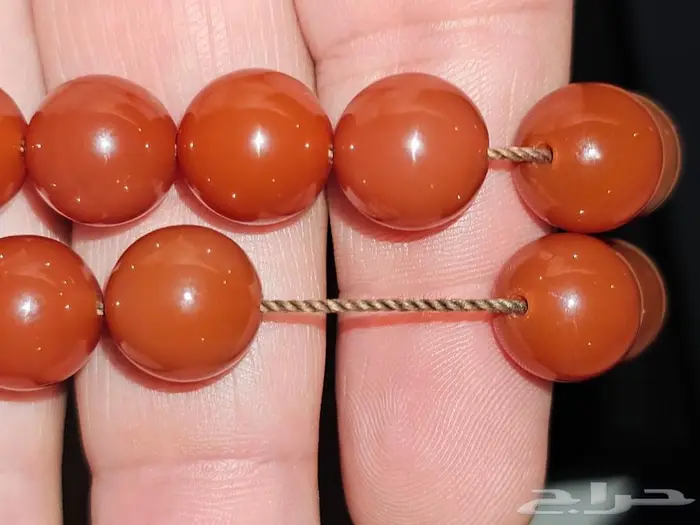 مسباح عقيق طبيعي فاخر - سبحة من فايندرا جديدة آخر حبة 12