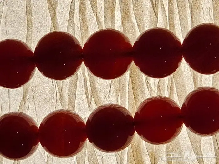 مسباح عقيق طبيعي فاخر - سبحة من فايندرا جديدة آخر حبة 15