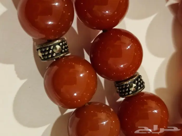 مسباح عقيق طبيعي فاخر - سبحة من فايندرا جديدة آخر حبة 19