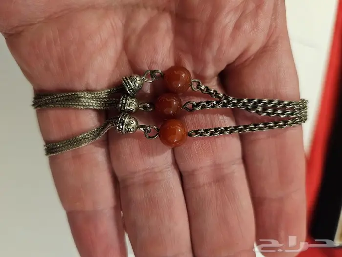 مسباح عقيق طبيعي فاخر - سبحة من فايندرا جديدة آخر حبة 23