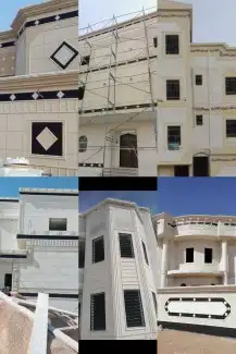 ديكورات خارجيه لياسه ملونه بديل الحجر اسعار مناسبه وضمان 0