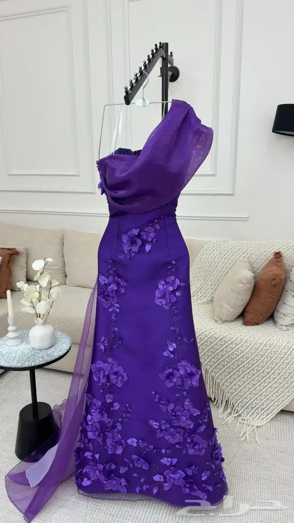 فستان بنفسجي كلوش 6