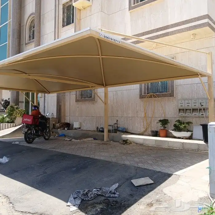 تركيب مظلات سيارات وسواتر وبيوت شعر ملكي 8