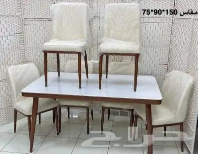 أفخم طاولات طعام رخام خشب زجاج جودة عالية جدا وممتازة 7