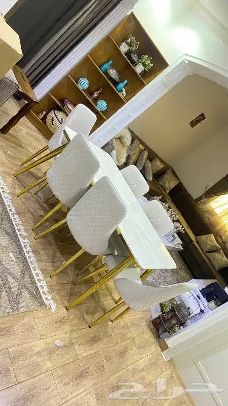 أفخم طاولات طعام رخام خشب زجاج جودة عالية جدا وممتازة 4