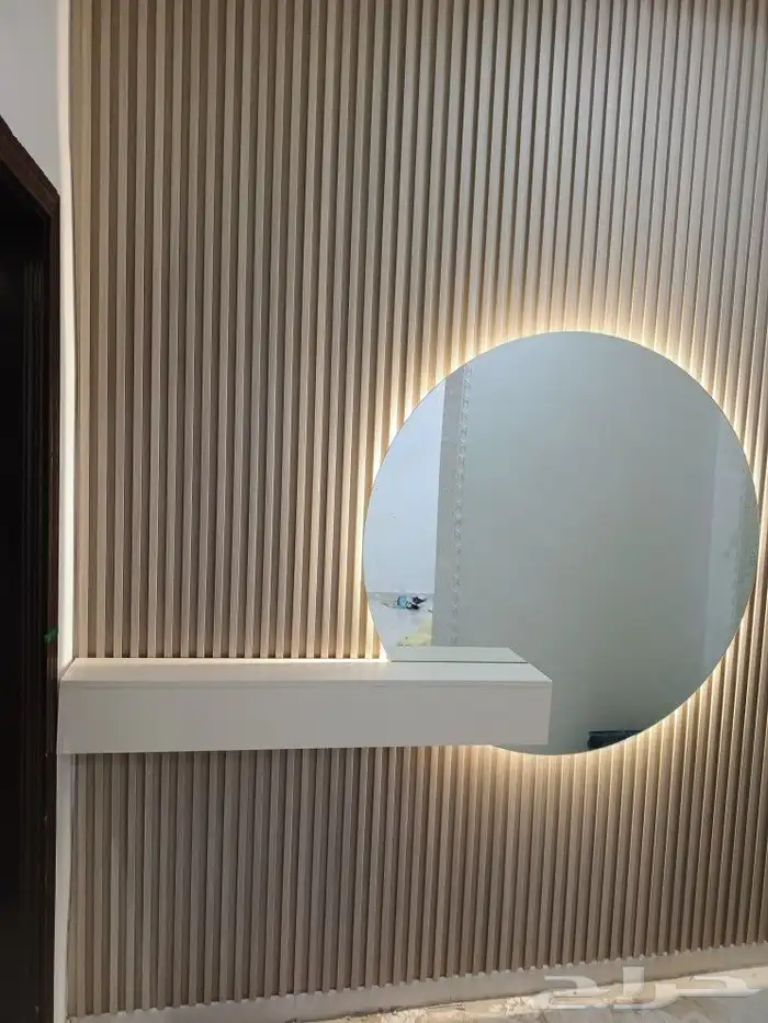 ديكور شاشه بديل خشب بديل رخام شيبورد ارفف مرايات مداخل 1