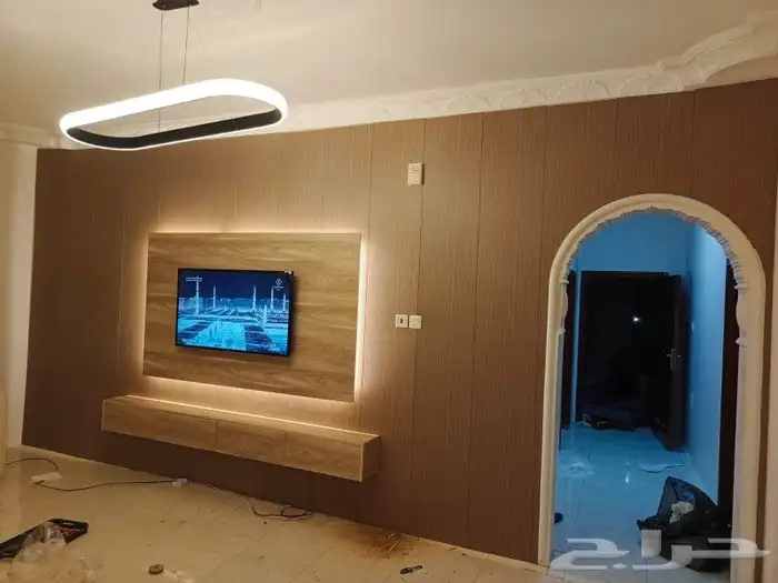 ديكور شاشه بديل خشب بديل رخام شيبورد ارفف مرايات مداخل 0