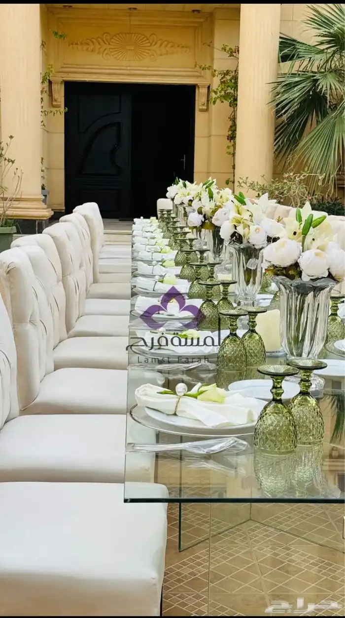 تاجير طاولات طعام وتنسيق حفلات 3