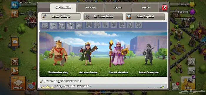 حساب كلاش أوف كلان بسعر ممتاز ومستوى البيت 11 5
