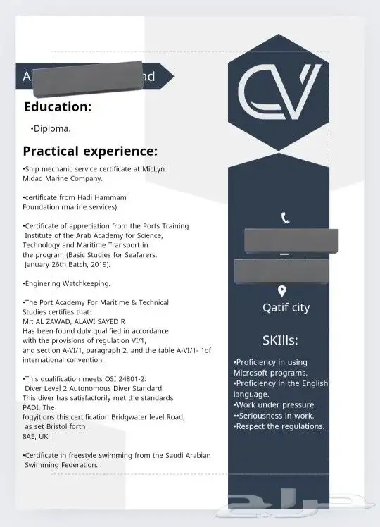 نصمم لكم سيرة ذاتية Ats بصيغة pdf 5