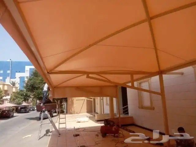 مظلات وسواتر وهناجر وجلسات حدائق وجميع أعمال الحدادة 7