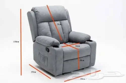 كرسي استرخاء مخمل ب خاصية المساج على شكل اهتزاز لون أسود 5