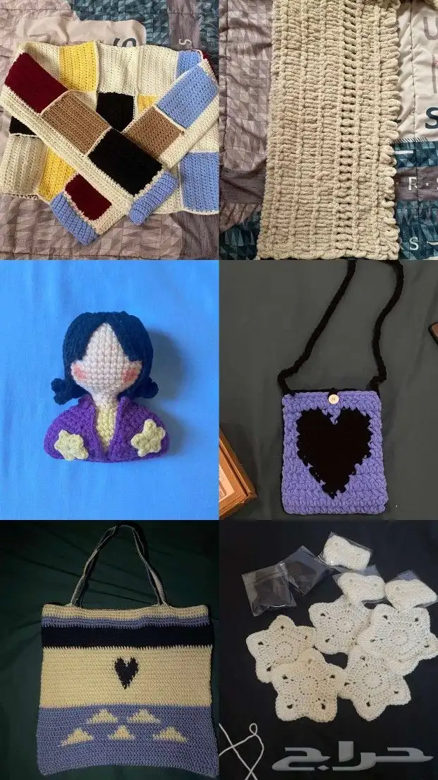 انجازمشارييع حياكة دمى وملابس وسرايرمواليدبالكروشيه التريكو 6