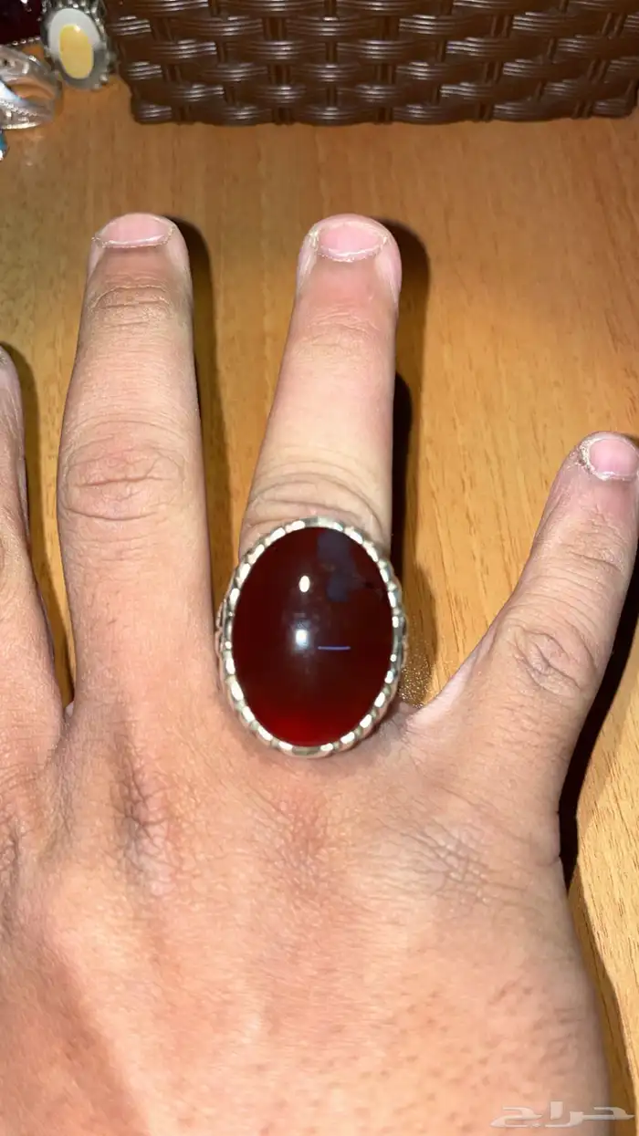 خاتم عقيق كرزي 15