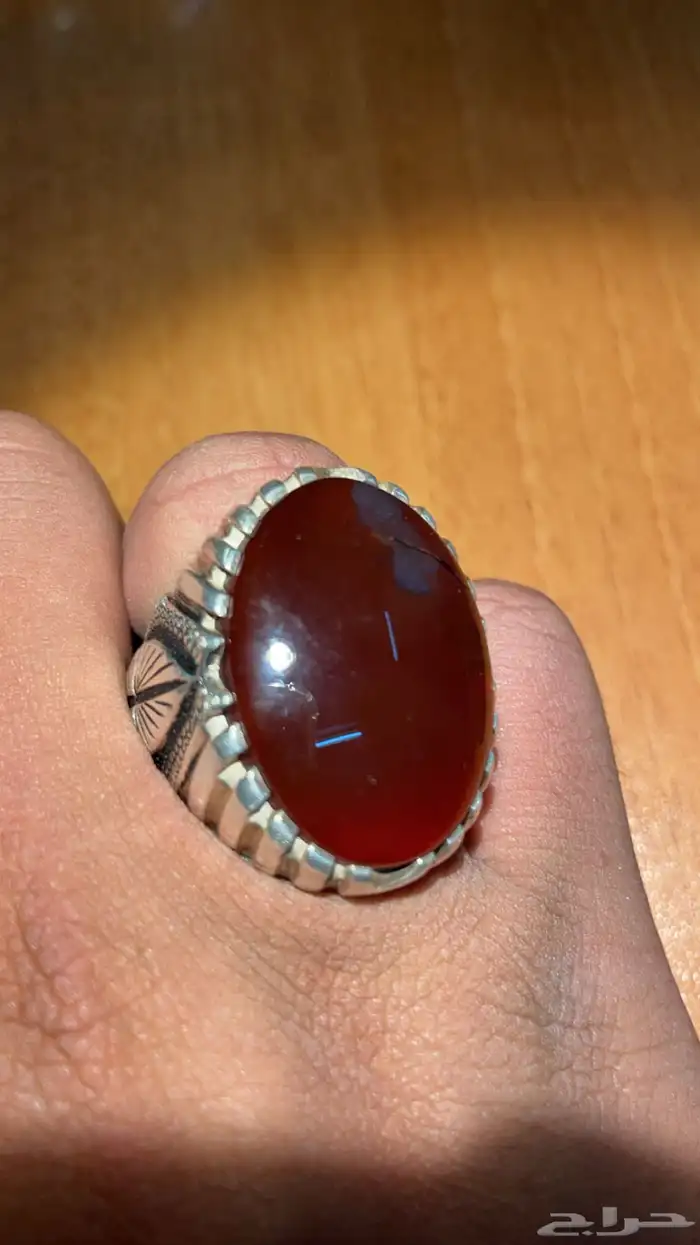 خاتم عقيق كرزي 0