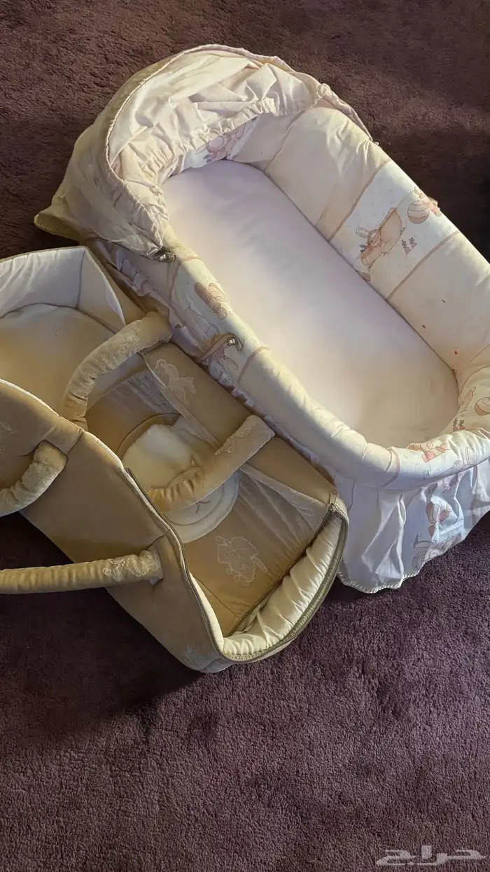 سرير أطفال وشياله شبه جديد 100 ريال 0