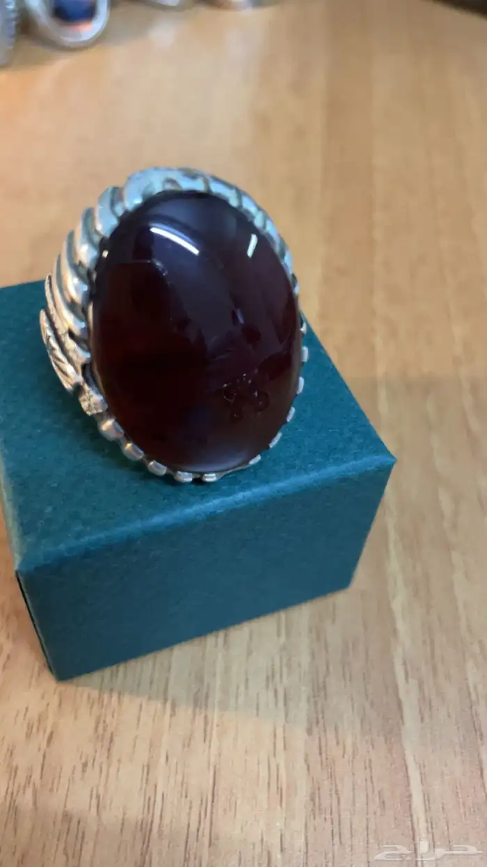 خاتم عقيق كرزي 9