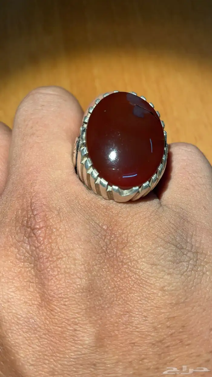 خاتم عقيق كرزي 4