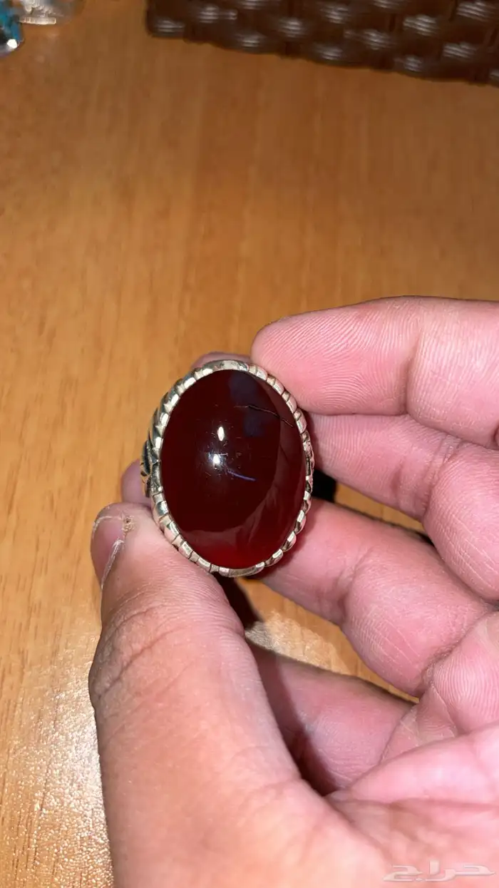 خاتم عقيق كرزي 16