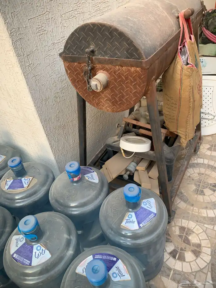 منقل شواء بكفرات متحرك للبيع بالخرج 2