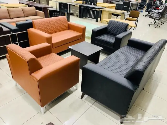 جديد كنب مكتبي جلد فخم (كل الوان وموديلات متوفر جاهز) 3