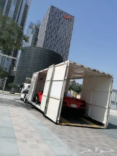 سطحات مسكرة هيدروليك لنقل السيارات الى الامارات والعكس 5