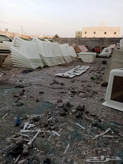 غطاء مكيفات فيبر جلاس مروحه شفات اشواك حمام مع تركيب طارد. ا 3