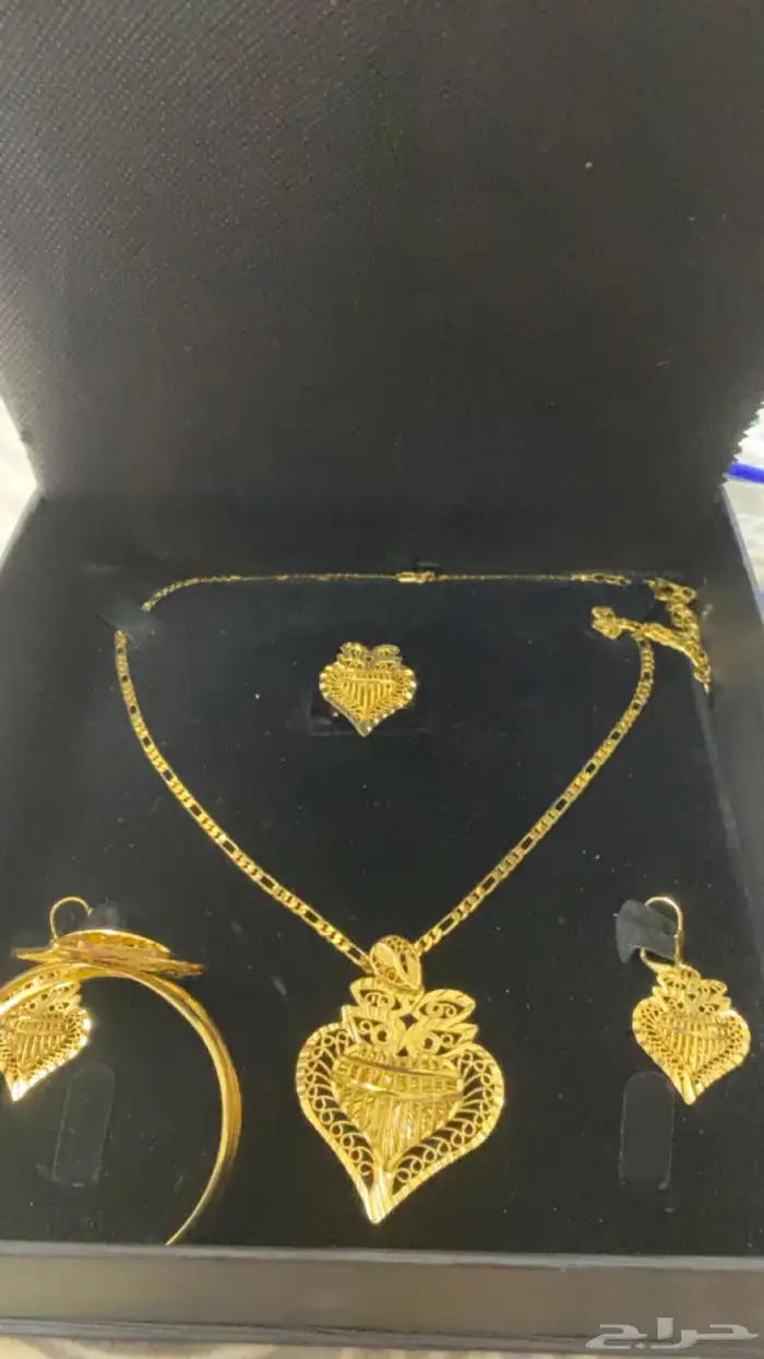 طقم مطلي بالذهب كرستال اكسسوار زواج هديه 3