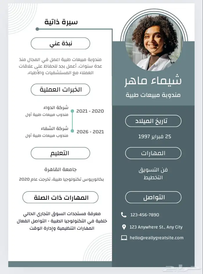تصميم سيرة ذاتية 5