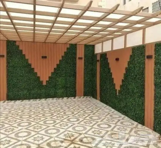 مظلات خشبيه وبديل الخشب والعشب الجداري والثيل الصناعي 5