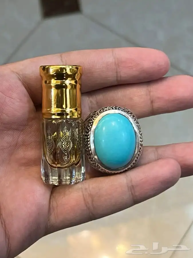 خاتم فيروز نيشابوري طبيعي صافي وراهي (تم البيع) 10
