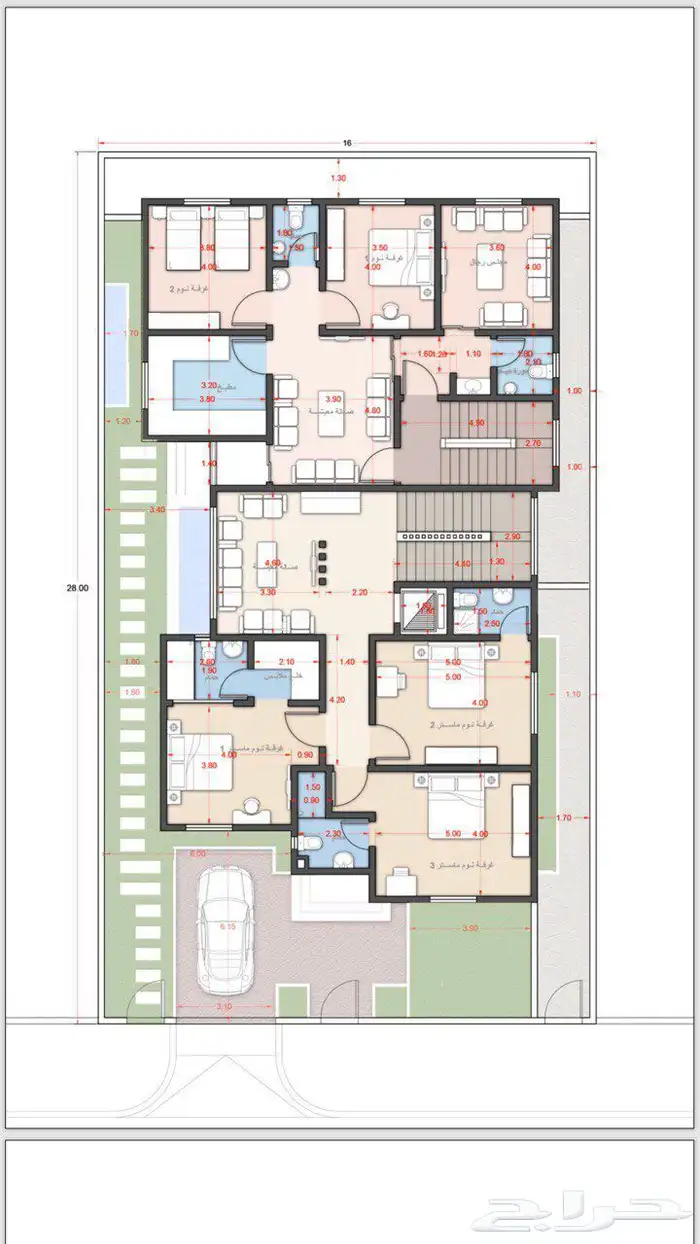 تصميم مخطط فلا سكنية 1