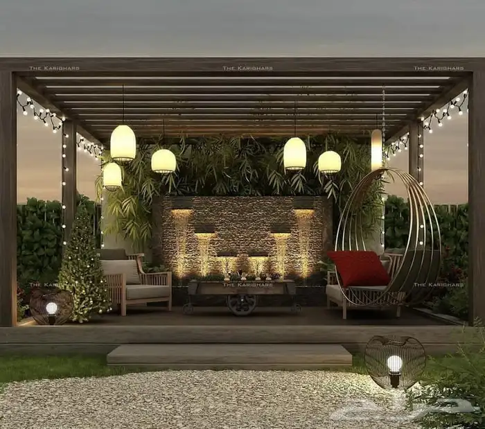 تصميم حدائق منزليه وأسطح وتصميم شاليهات راقية 5