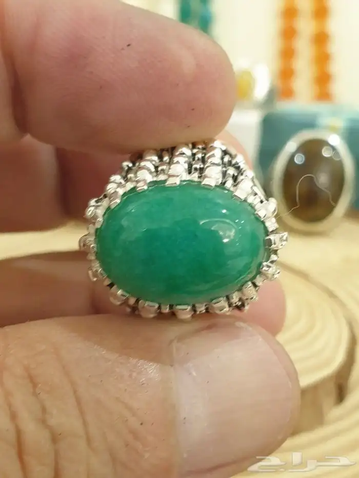 خاتم زمرد صياغة البحرين 9