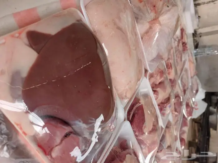 كبدة غنم طازجة وشحم بطن وليات شحم نظيف ولحم ( حلاقيم ) 1