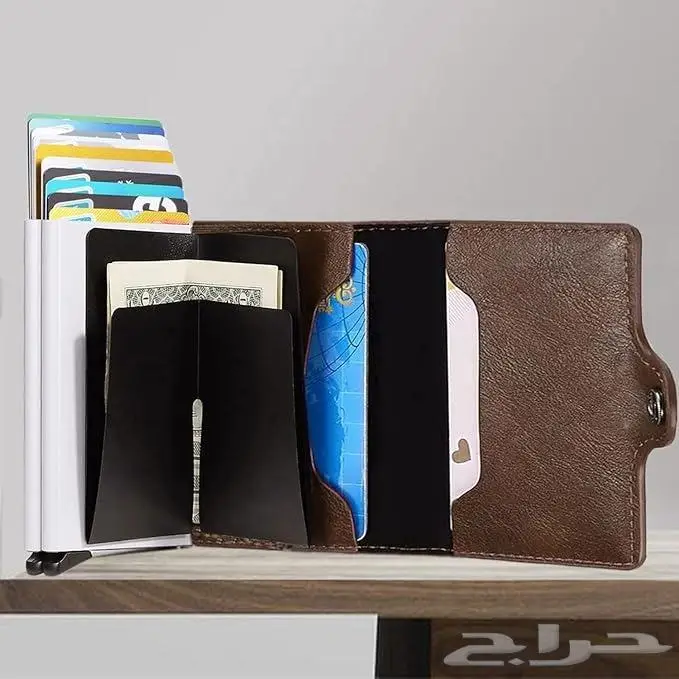 محفظة ذكية من الألومنيوم تعمل بتقنية تحديد الهوية Rfid 1