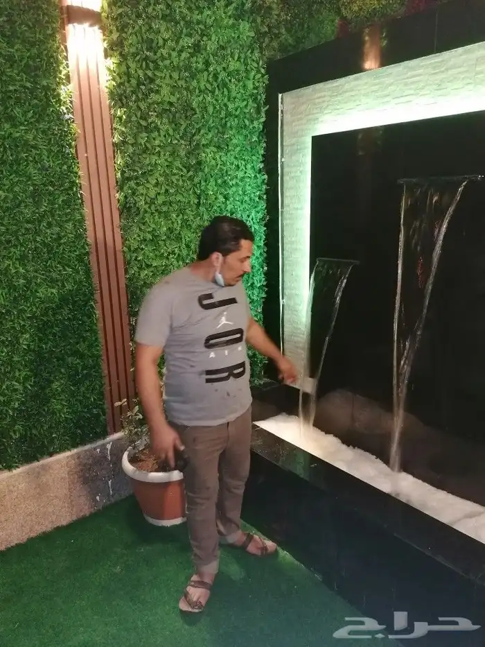 تنسيق حدائق شلالات نوافير عشب صناعي 3