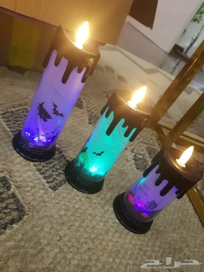 شموع ليد كبير وسط صغير 8