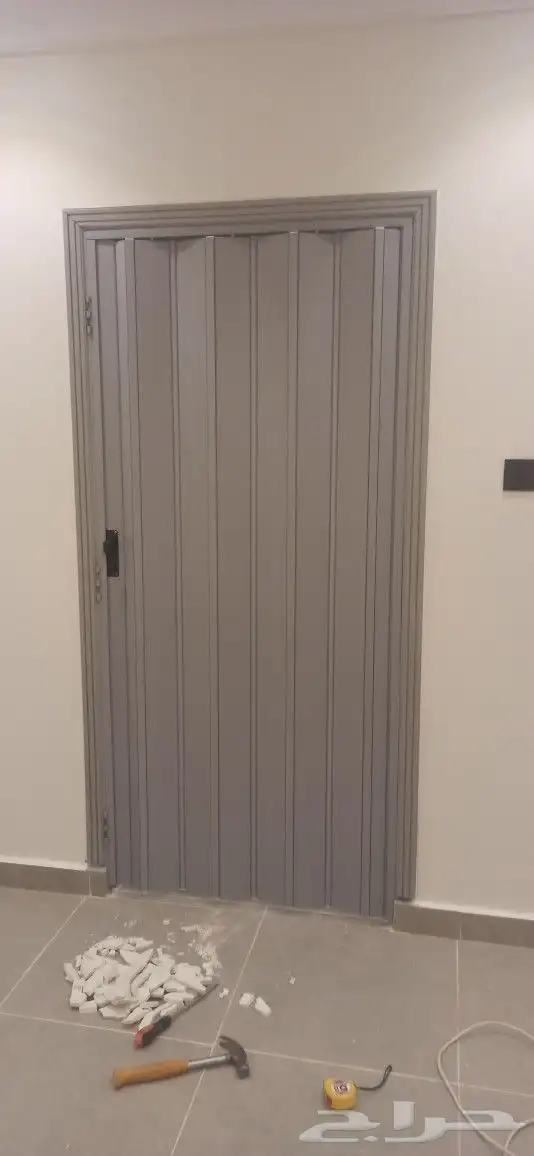 ابواب سحب سحاب جلد وبلاستيك كورديون 3