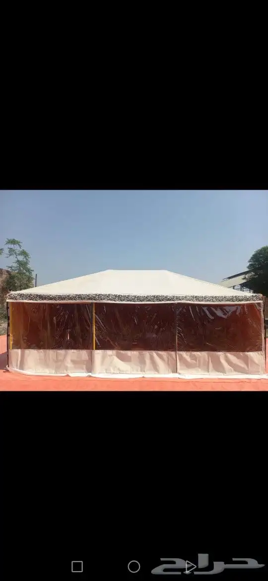 تركيب الخيام وبيوت الشعر وتلبيس الاقمشة شراعات بي في سي 1