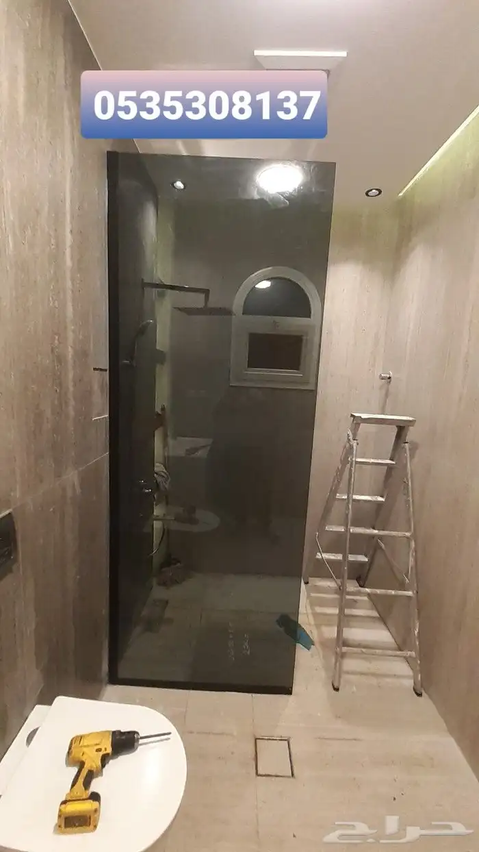 زجاج سكريت تركيب شورات وقواطع دورة مياة 0