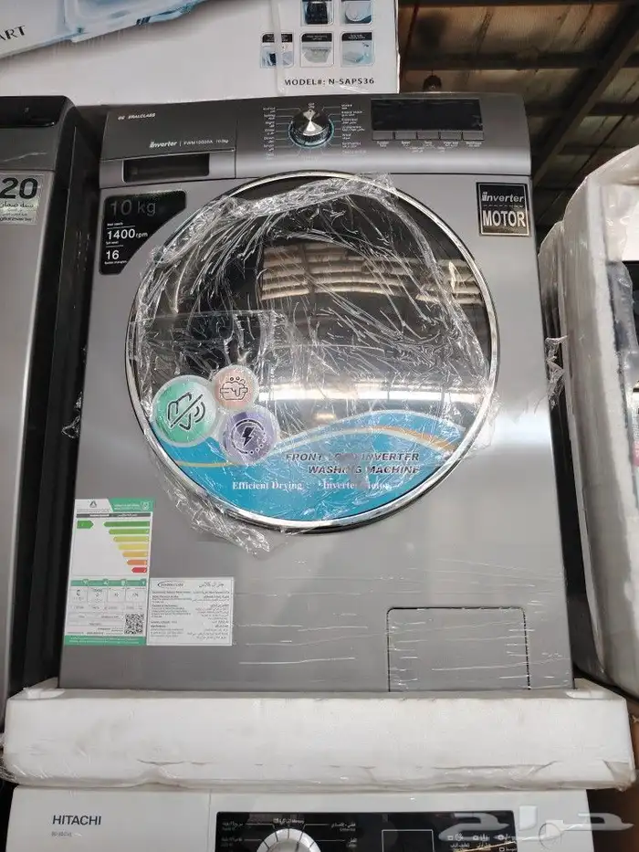 غسالة ايكون امامي 10.5 كيلو حراري 100  استيل 8