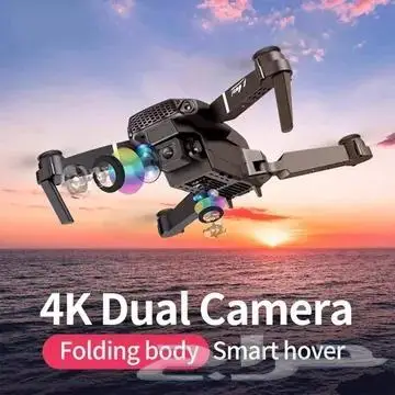 طائرة درون ب 2 كاميرا تصوير 4k تحكم كامل متينه بجودة عاليه 1