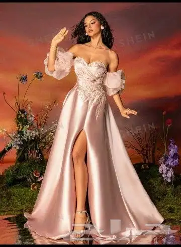 فستان سهرة من شي ان مقاس مديم لم يلبس 5