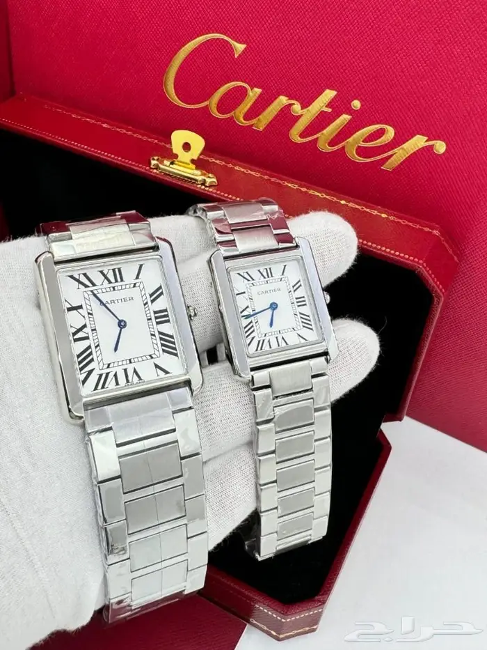للرجال كن انيق ساعات كارتييه ساعة كرتير موديل تانك مع سانتوس 3