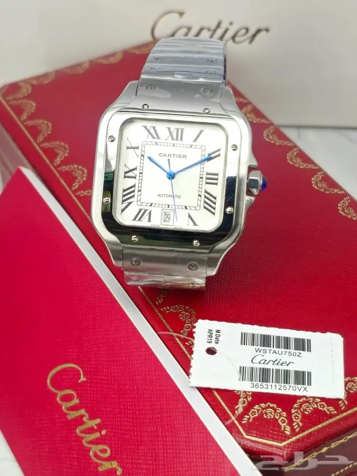 للرجال كن انيق ساعات كارتييه ساعة كرتير موديل تانك مع سانتوس 5