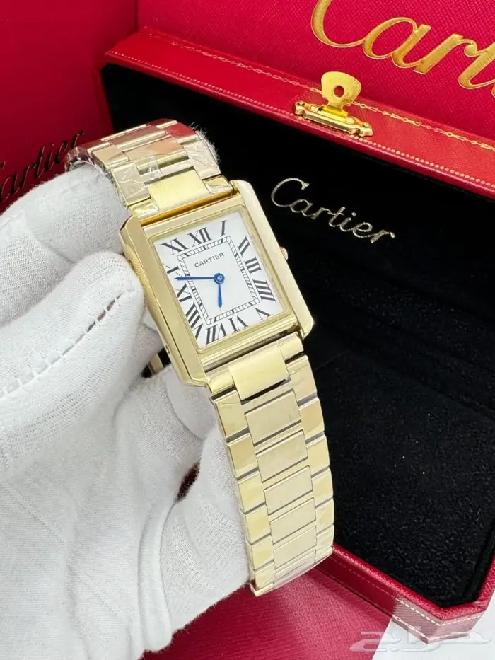 للرجال كن انيق ساعات كارتييه ساعة كرتير موديل تانك مع سانتوس 9