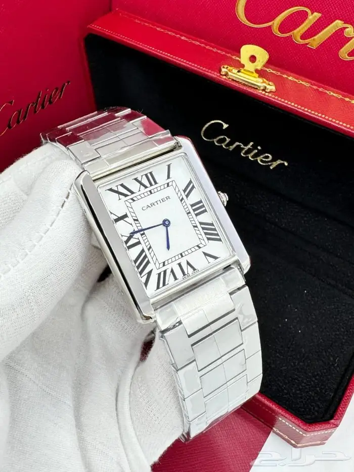 للرجال كن انيق ساعات كارتييه ساعة كرتير موديل تانك مع سانتوس 10