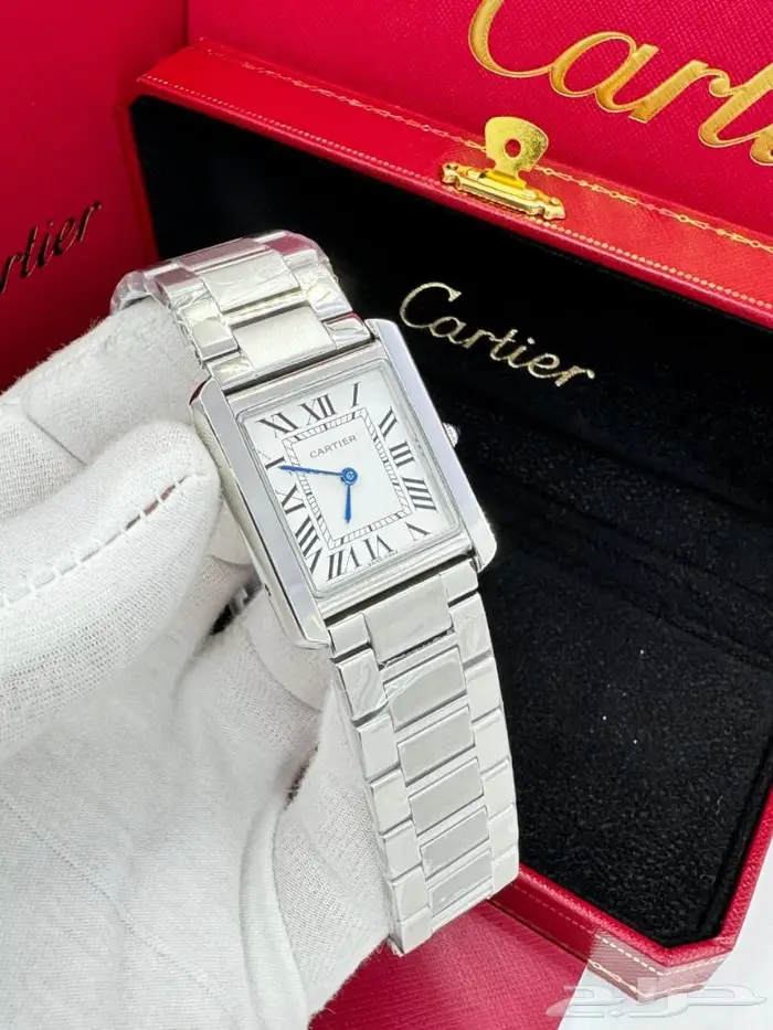 للرجال كن انيق ساعات كارتييه ساعة كرتير موديل تانك مع سانتوس 11